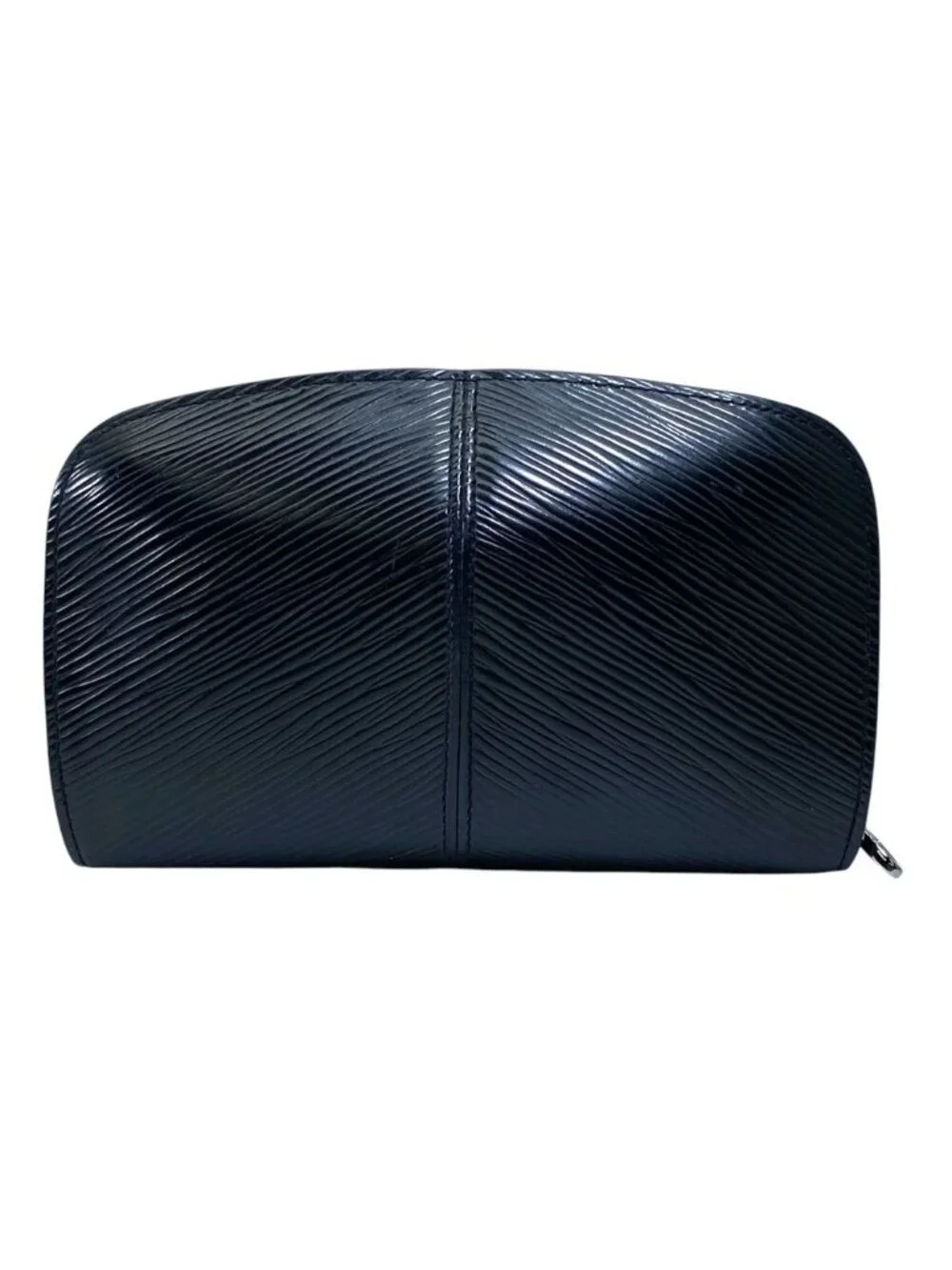 Louis Vuitton Portefeuille Epi Coin Case Wallet Pouch Zip Around Leather Black
